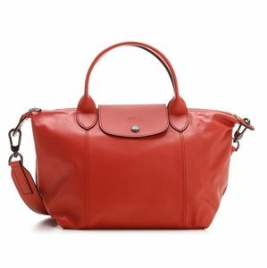 Large Longchamp Le Pliage Cuir Leather Bag